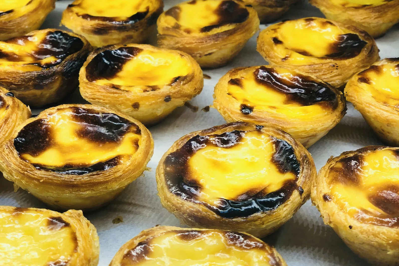 Une plaque de pastéis de nata, à Lisbonne